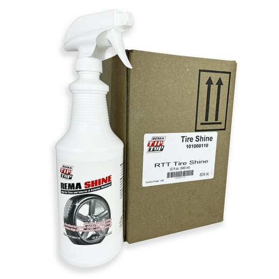 4 Rema Shine 32oz Tire Shine Spray Bottles Water Based Silicon Tire Dressing