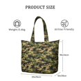 thumbnail image 4 of 22 Inch Oversized Travel Bag Lightweight Canvas Weekender Duffel with Multi Pockets, Camouflage Print, 4 of 5