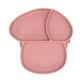 thumbnail image 1 of Plato de succión para bebé, plato dividido de silicona resistente al deslizamiento portátil para bebés, color rosa, 1 of 5