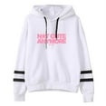 thumbnail image 2 of ILLIT Not cute anymore hooded drawstring pocketless  sweatshirt men/women kpop pullover, 2 of 7