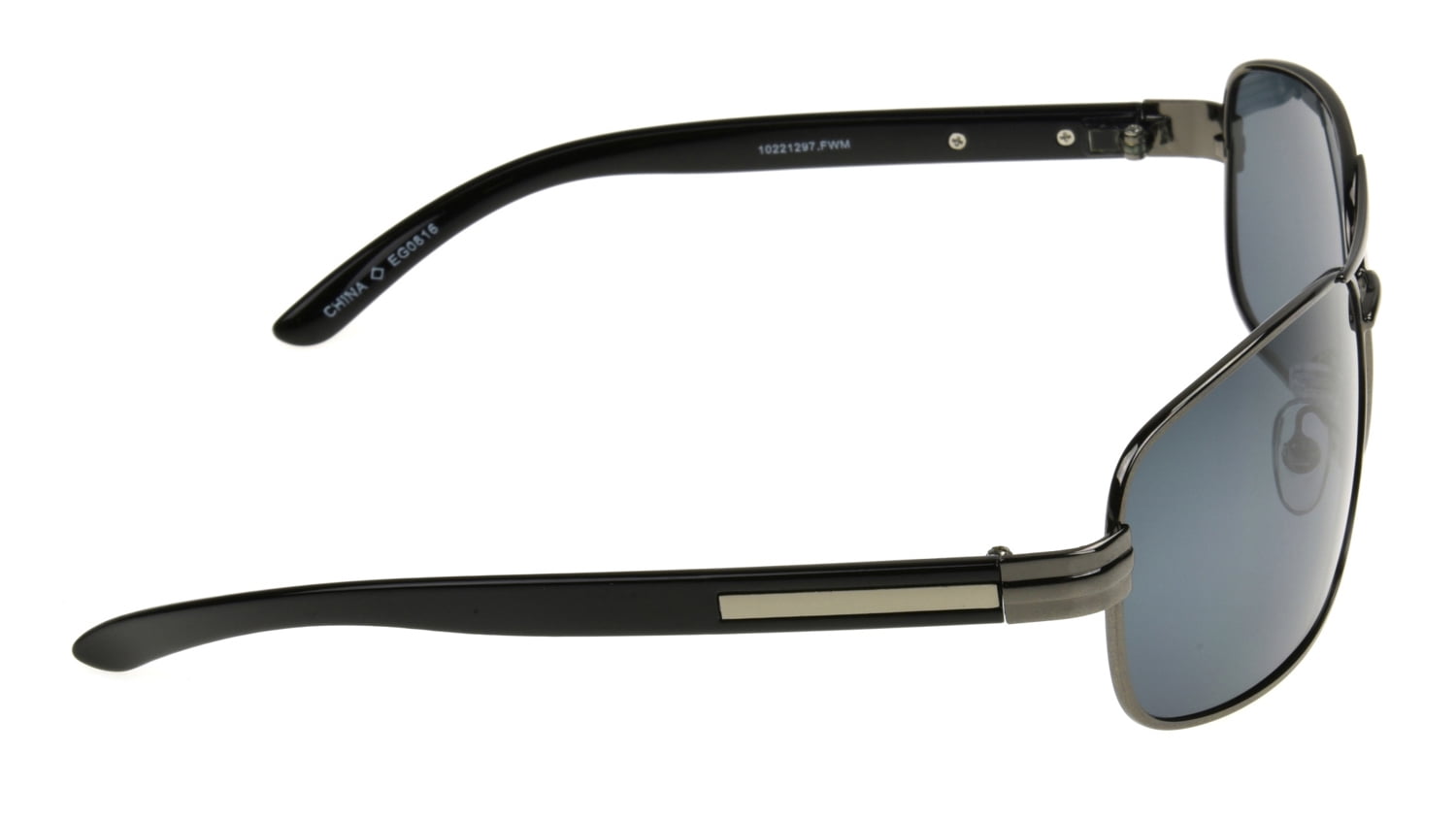 Foster Grant Men's Gunmetal Polarized Navigator Sunglasses FF08