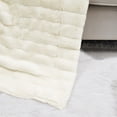 thumbnail image 5 of Home Soft Things Solid Color Super Mink FauxFur Throw with Sherpa Backing Pure Cashmere 60" x 80", 5 of 5
