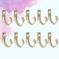 thumbnail image 4 of Oraceous 10PCS Single Prong Wrought Hooks Vintage Brass Wall Hooks Coat Hooks Hanging Coat Hat Key Towel Hanger Home Decor Golden, 4 of 10
