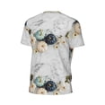 thumbnail image 6 of Wukai Pumpkin And White Marble Print Men's Short-Sleeved Mesh T-Shirt,Quick-Dry Short Sleeve Workout T-Shirt-6X-Large, 6 of 8