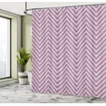 thumbnail image 4 of Ambesonne Modern Shower Curtain, Triangle Zigzag Minimalist, 69"Wx84"L, Pale Eggplant, 4 of 4