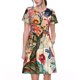 thumbnail image 1 of Balery Butterflies And Flowers Painting Vestidos sueltos de manga corta para mujer, vestidos de verano 2025, vestidos casuales de corte A con vuelo., 1 of 6