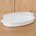 thumbnail image 6 of Kripyery Steamed Fish Plate with Transparent Cover Microwaveable Fish Steamer Pan Cooking Dish for Home Kitchen, 6 of 7