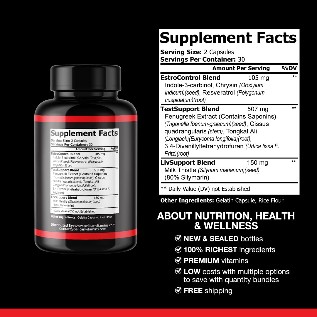 Endopeak- Bodybuilding & Weight Support- 60 Capsules- Dr. Pelican