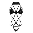 thumbnail image 4 of Gibobby Ropa sexy de mujer para sexo Lenceria Sexy para Mujer Transparente Ropa Interior Lenceria Vestidos de Mujer Sexis Bralette y Tanga Conjunto Interior Mujer(Negro, Talla única), 4 of 5