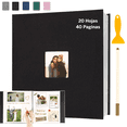 thumbnail image 1 of Álbum de Fotos y Recuerdos Autoadhesivo Accesorios 40 pag Marthing Album Grande de Recuerdos Familiar Elegante con 20 Hojas, 40 Paginas Autoadhesivas y Bolígrafo Metálico Álbum Fotos Negro, 1 of 9