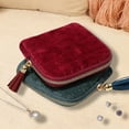thumbnail image 7 of Travel Jewelry Case Organizer Bag, Velvet Jewelry Storage Pouch for Women, Small Tassel Storage Bag, Portable Multi Layer Jewelry Bags for Necklaces, Rings and Earrings, Zipper Closure Bag, 7 of 7