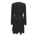 thumbnail image 3 of Elegant V Neck Satin Evening Gown For Women Plus Size Formal Party Dress With Waist And Low Back, 3 of 3