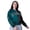 Green, variant on Women's Starter Midnight Green/Black Philadelphia Eagles Zone Blitz Cropped Full-Snap Satin Jacket