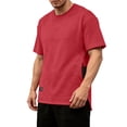 thumbnail image 3 of RongHuan Mens Big and Tall Tshirts Casual Athletic Shirt Oversize Tshirt Short Sleeve Versatile T-Shirt, 3 of 8