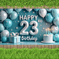 thumbnail image 7 of Balloon Decoration Happy 23rd Birthday Banner Gift Design Cake Decoration Star Pattern for Birthday Party Event Celebration, 7 of 7