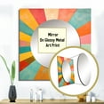thumbnail image 3 of Designart "Colorful Mid Century Optical Charm II" Abstract Square Mirror For Wall Decor - Large Multi-Color Square Printed Wall Mirror Art - Wall Mounted Square Large Mirror, 3 of 5