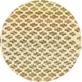 thumbnail image 1 of Ahgly Company Indoor Round Contemporary Sun Yellow Abstract Area Rugs, 7' Round, 1 of 6