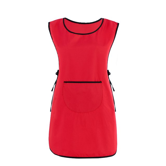 Delantal impermeable de poliéster rojo talla grande para mujeres y hombres