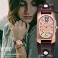 thumbnail image 2 of Qarigey Reloj de cuarzo ligero con correa de cuero ajustable Reloj vintage elegante y preciso Relojes, 2 of 6