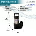 thumbnail image 2 of Half Off Ponds Pond Pulse Submersible Pond Pump, 5500 GPH Hybrid Drive, 30 ft Cord, 2 of 7