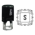 thumbnail image 1 of Printtoo Alphabet S Monogram Initial Square Swirl Border Self Inking Rubber Stamp Office Stationary, 1 of 7