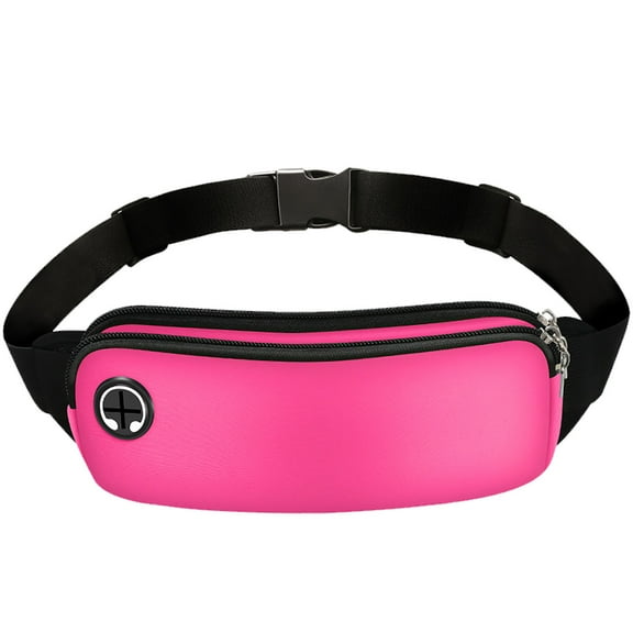 Taotanxi Fanny Packs for Women Men, Waterproof Waist Pack With Reflective Strip, Lightweight Slim Belt Bag With No-Bounce Adjustable Strap Running Travel Hiking Walking Sport(Hot Pink)