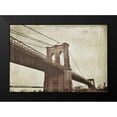 thumbnail image 2 of Acosta 18x14 Black Modern Framed Museum Art Print Titled - Bridge of Brooklyn Sepia I, 2 of 5