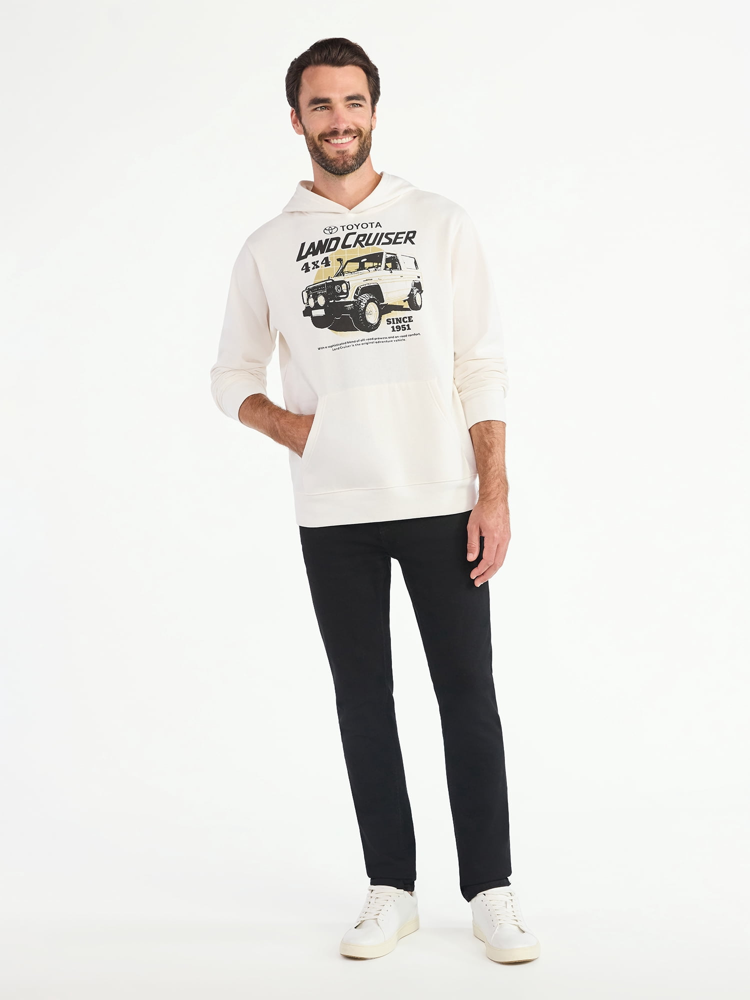 Toyota Men's and Big Men's Land Cruiser Graphic Hoodie with Long Sleeves, Sizes XS-5XL