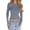 Blue, variant on HCYSFG Womens Ruched T Shirts Crewneck Long Sleeve Solid Color Cropped Slim Fit Fitted Casual Layering Tees Fall Tops