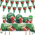thumbnail image 2 of Vajilla desechable con temática de Rugby, suministros de fútbol americano, fiesta de cumpleaños deportiva, fiesta individual masculina, decoración de Ceremonia de Baby Shower, 2 of 5