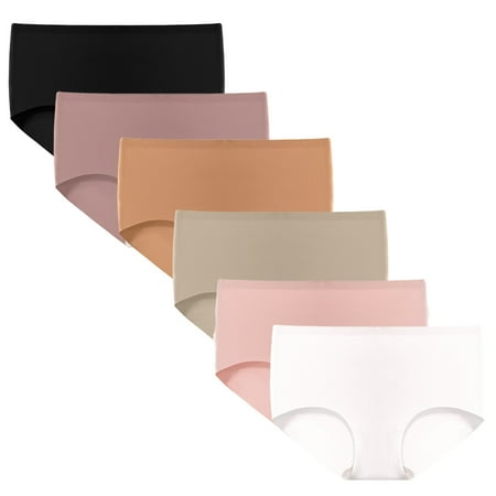 HAOYUNL Women s Underwears Seamless Hipster No Show Invisible Ice Silk Stretch Bikini Underwear Panty M-XL