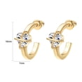 thumbnail image 2 of Airokiy Gold C- Hoop Earrings  for Women Bling Faux Diamond  Heart Crystal Stud Earrings Dainty Jewelry Gifts, 2 of 3