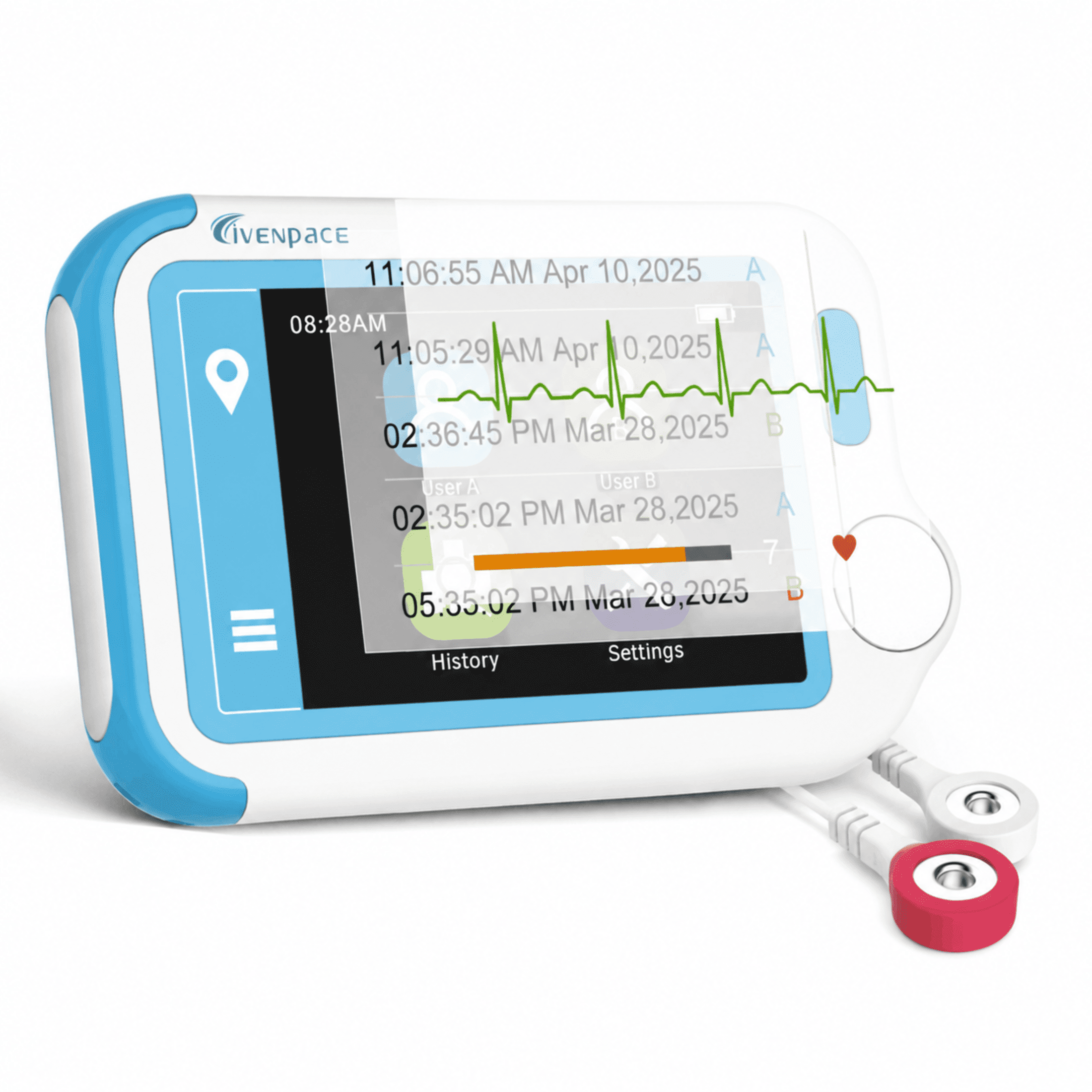 Checkme, Portable ECG EKG Monitor, 3.5