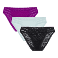 thumbnail image 5 of BLAKE & CO. Women's All Over Lace and Mesh Bikini Underwear, 3-Pack, Sizes S-2X, 5 of 6
