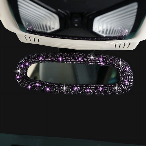 Cubierta de espejo retrovisor de coche con diamantes de imitación y incrustaciones de diamantes, cubierta interior de espejo retrovisor de coche de moda