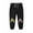 Black, variant on CQONEPT Girls Print Pants Lounge Loose Fit Jogger Pant Warm Athletic Elastic Waist Pant with Pockets Black 2-3Years