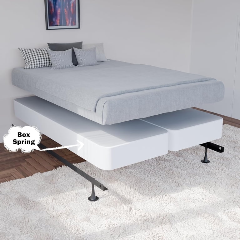 Wooden Box Spring Nutan 8 Inch Foundation - King Size, Fully Assembled ...