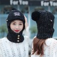 thumbnail image 6 of Domzle Winter Knit Beanie Hat with Neck Warmer,Thermal Face Cover for Cold Weather Warm for Outdoor Black, 6 of 6