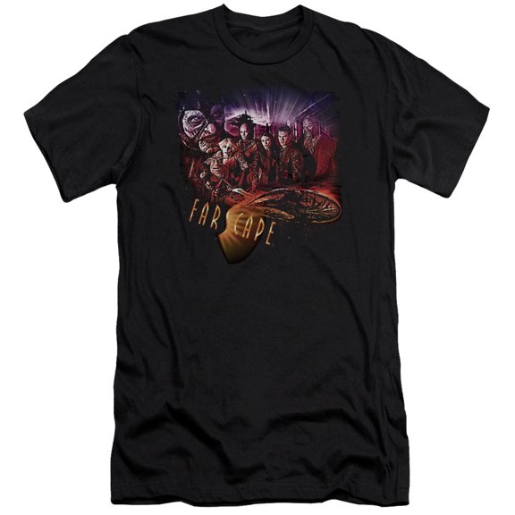 Farscape Graphic Collage Premium Canvas Adult Slim Fit 30/1 T-Shirt Black