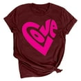 thumbnail image 2 of LSLJS Haut à Manches Courtes Imprimé pour la Saint-Valentin pour Femmes, Col Rond, Cadeaux pour Femmes, 2 of 3