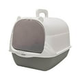 thumbnail image 3 of Cat Litter Box with Lid Portable Anti Lid Odor Control Splashing Easy Tidy Handle grey, 3 of 9
