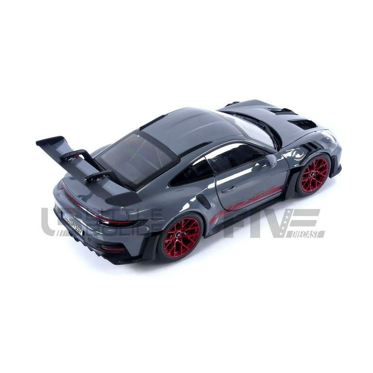 Norev Porsche 911 992 GT3 RS Arctic Gray w/ Pyro Red Wheels Norev Porsche 911 992 GT3 RS Arctic Gray w/ Pyro Red Wheels
