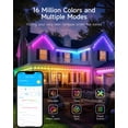 thumbnail image 2 of VOLIVO 100FT Permanent Outdoor Lights, 48 RGB Eave Lights, App & Remote Control, Music Sync, Timer, IP65 Waterproof, 2 of 6