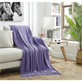 thumbnail image 1 of Couverture de 50 x 60 Po Derick avec Chenille&44; Violet - Polyester, 1 of 1
