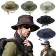 thumbnail image 5 of HQZY Men's Fishing Hunting Bucket Hat Boonie Outdoor Cap Washed Cotton Safari Summer, 5 of 8