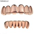 thumbnail image 2 of Gold Silver Plated HIP HOP Tooth Grillz Top&amp; Bootom Groll Set With Silicone Vampire Teeth Best Gift ForChristmas BLD, 2 of 6
