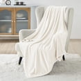 thumbnail image 1 of Manta polar Blanket Bedsure XL, crema, 300 g/m², suave, 130 x 180 cm, 1 of 7
