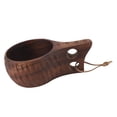 thumbnail image 1 of Solid Wood Coffee Cup with Handle Ergonomic Design 350ML Capacity Hand Carved, Portable Multifunctional Wood Mug Drinking Cup for Coffee Tea Milk Beverages, 1 of 8