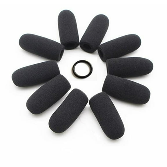 Saidbuds 10 Pack Microphone Windscreens Mic Foam Covers Windshields for David Clark M-4/M-7 Aviation Headsets