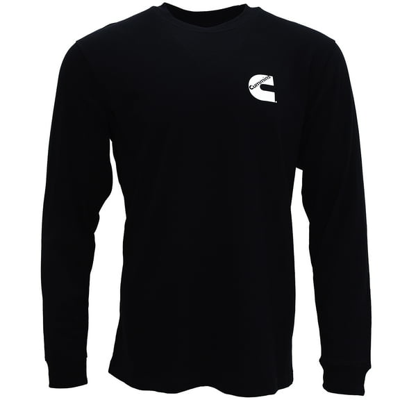 Cummins Unisex Long Sleeve T-shirt Black All Cotton Tee CMN4776 - Medium